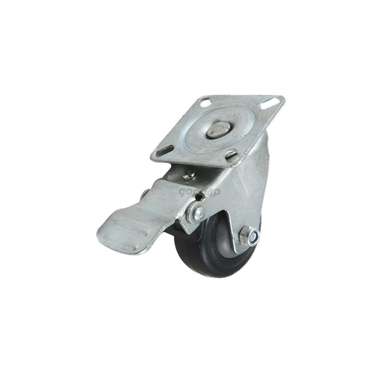 چرخ بیمارستانی طوسی قطر 50 میلی متر کفی گردان ترمزدار