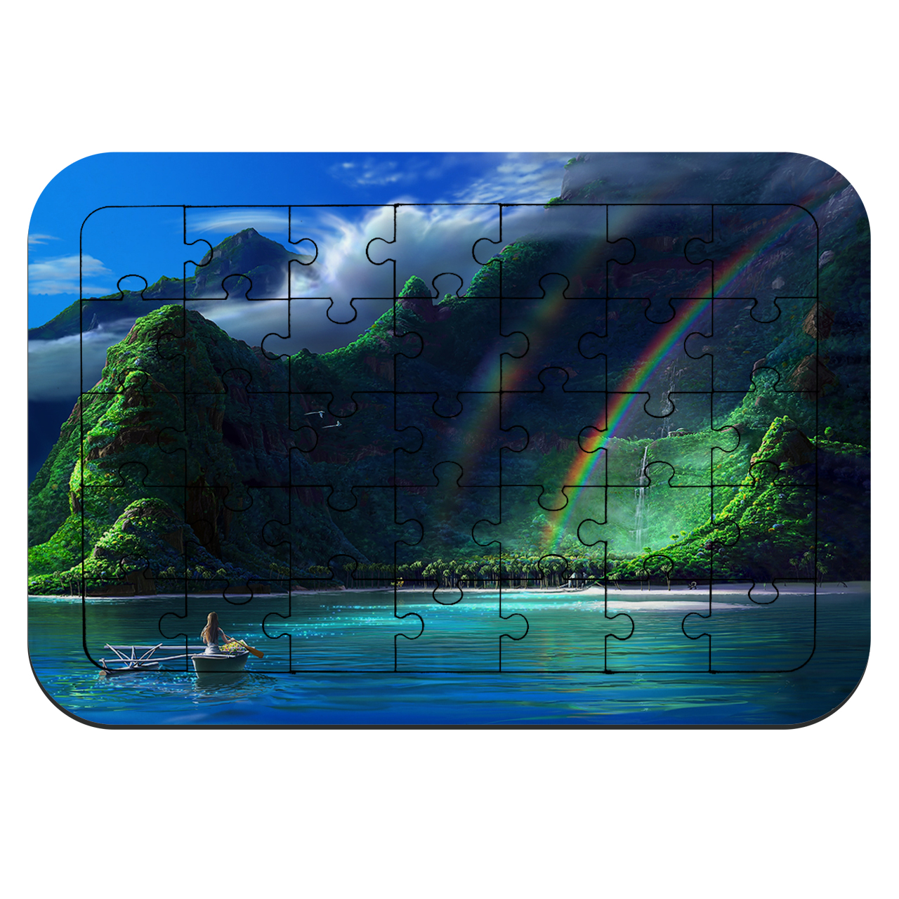 پازل 35 تکه طرح جزیره زیبا مدل NI1782 