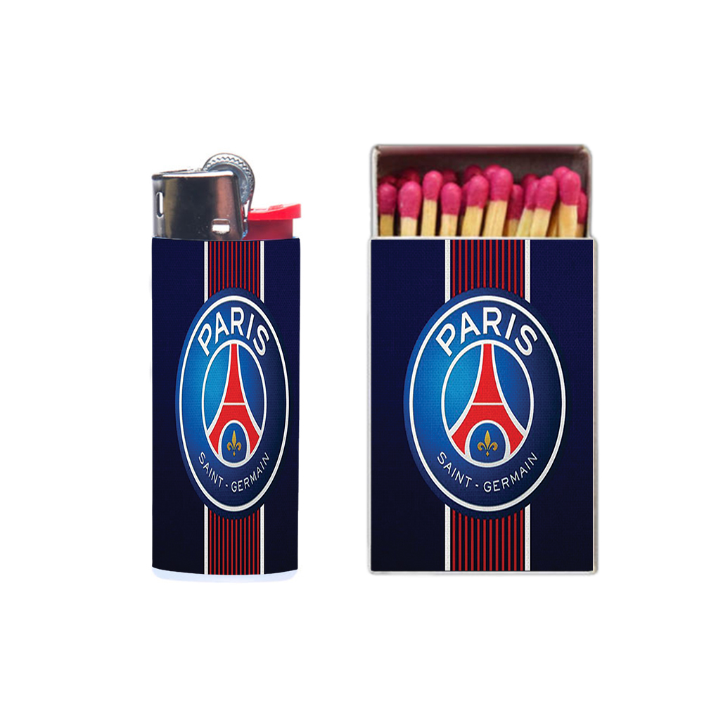 فندک مدل پاریسن ژرمن کد 204 به همراه کبریت