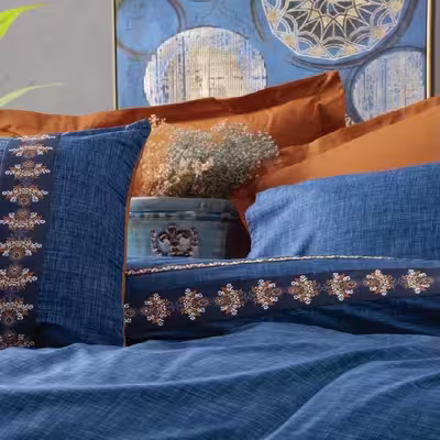 سرویس روتختی کاتن باکس مدل folk art lusso یک نفره 3 تکه