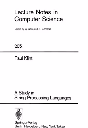 خرید و دانلود نسخه کامل کتاب A Study in String Processing Languages