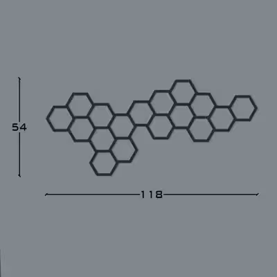 دیوارکوب طرح شش ضلعی مدل ge-b01
