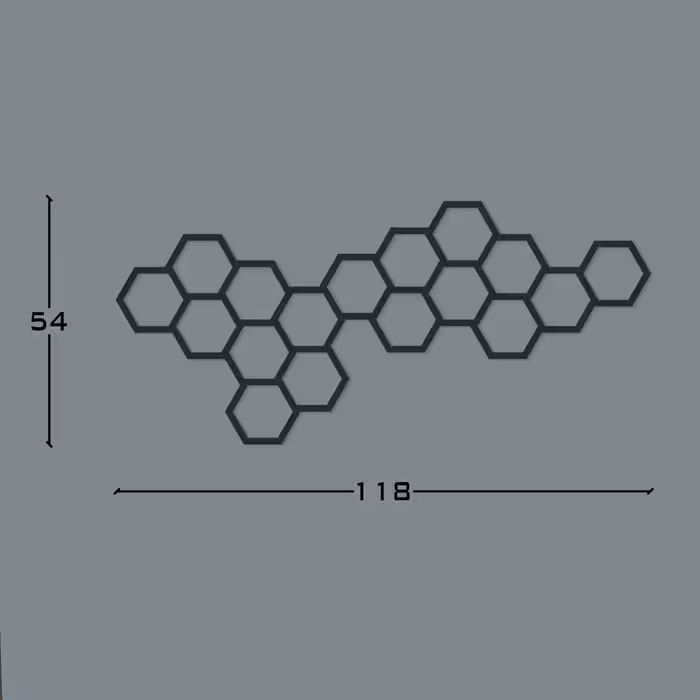 دیوارکوب طرح شش ضلعی مدل ge-b01