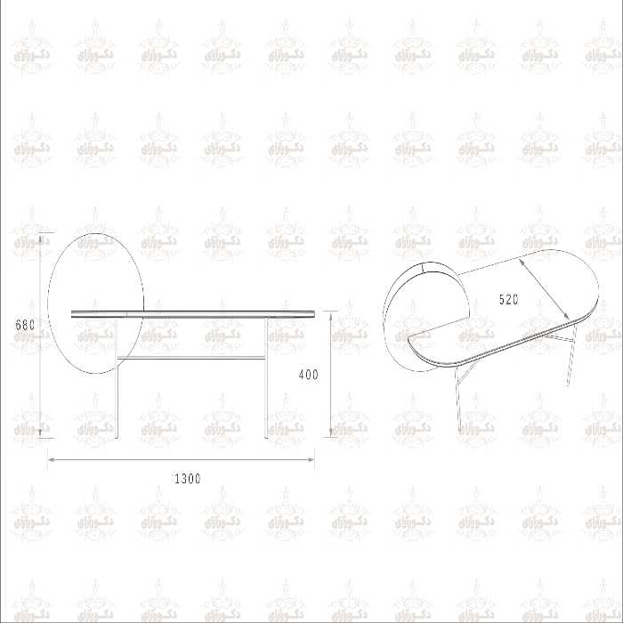 میز جلومبلی دکورآرای مدل DAJM02