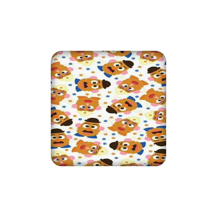 زیرلیوانی طرح اقا و خانم سیب زمینی کد 636