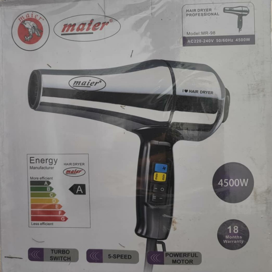 سشوار تمام استیل 4500وات مایر maier MR.98