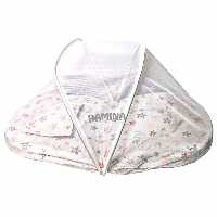 پشه بند فنری نوزاد با تشک و بالش نخی طرح ستاره بیبی لایک Baby Like