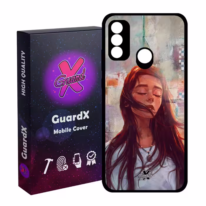 کاور گارد ایکس طرح Girl مدل Glass10056 مناسب برای گوشی موبایل هوآوی P Smart 2020