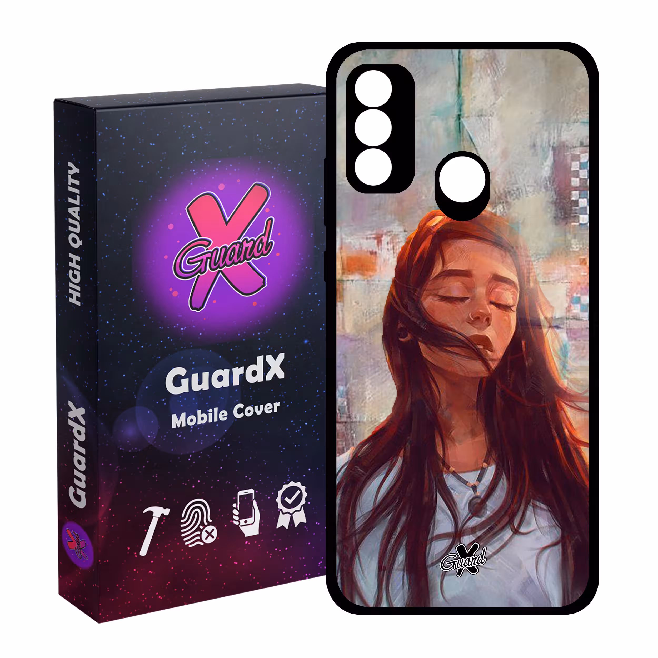 کاور گارد ایکس طرح Girl مدل Glass10056 مناسب برای گوشی موبایل هوآوی P Smart 2020