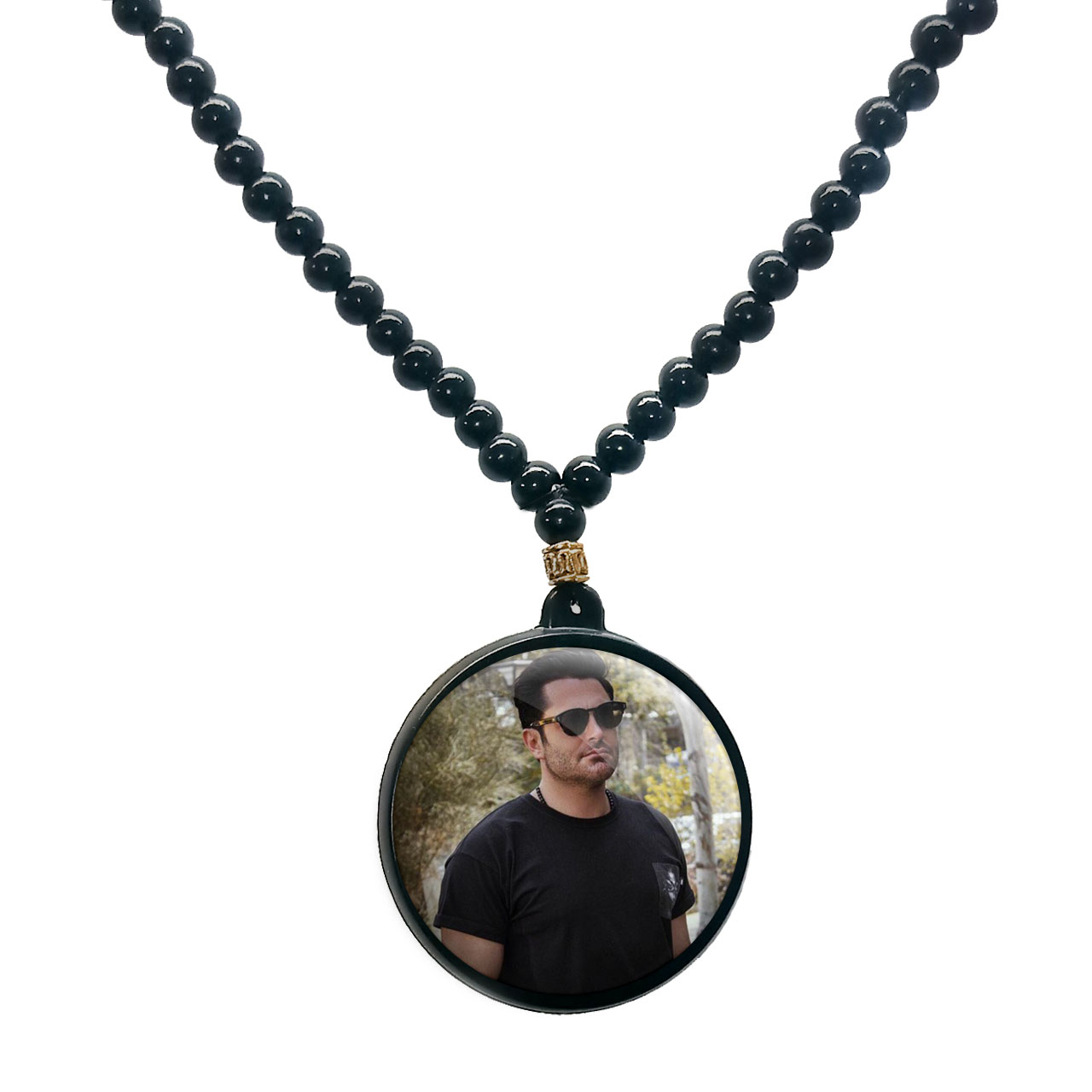 گردنبند پرمانه طرح محمد رضا گلزار کد pmd.24644 مدل دو طرفه