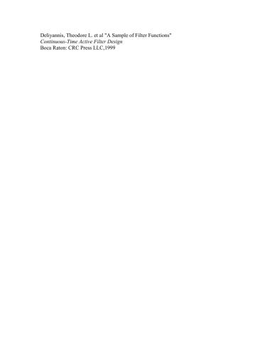 خرید و دانلود نسخه کامل کتاب Continuous-Time Active Filter Design