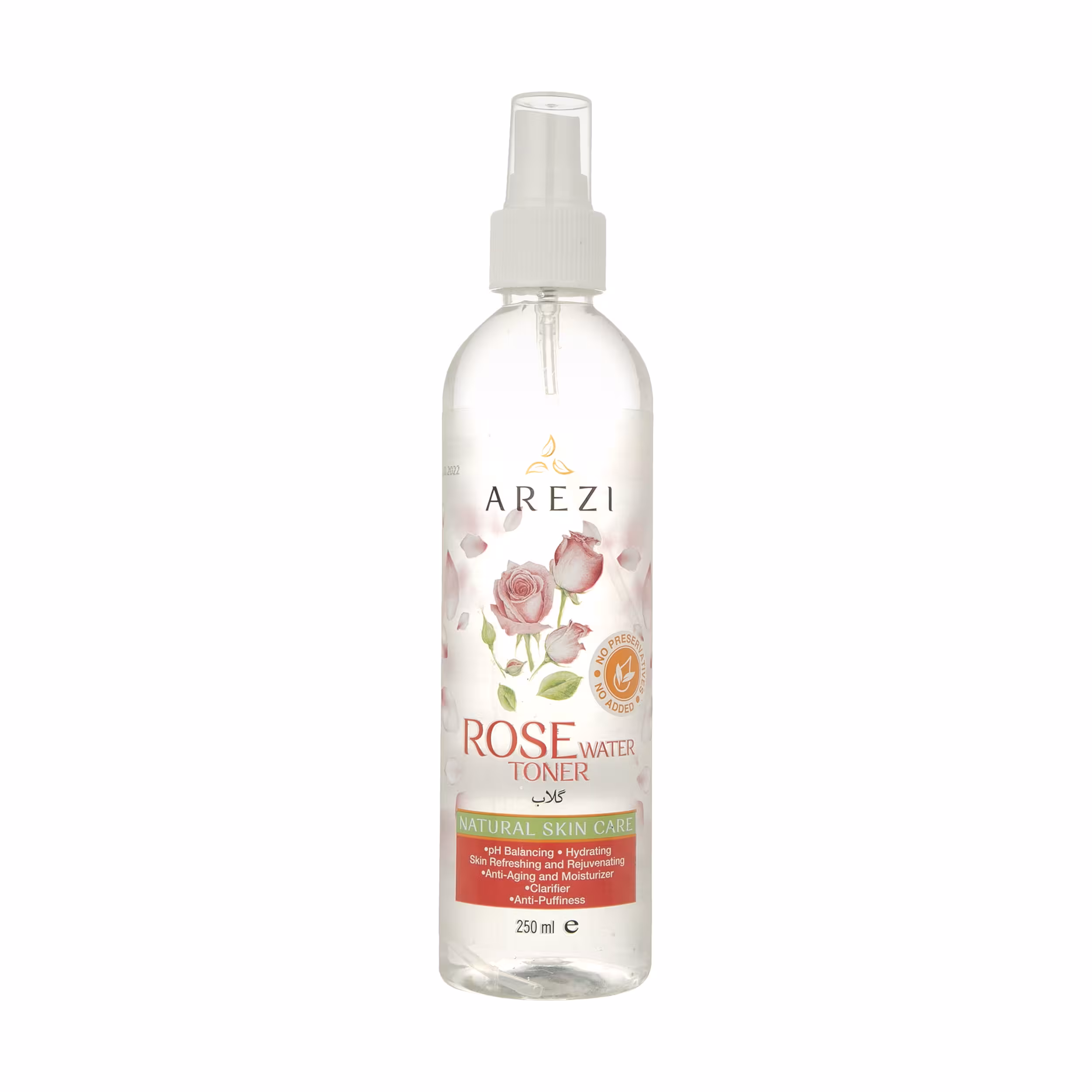 تونر صورت عارضی مدل rosewater حجم 250 میلی لیتر 