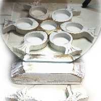 آینه استند دار سنگی رنگ بندی متنوع 