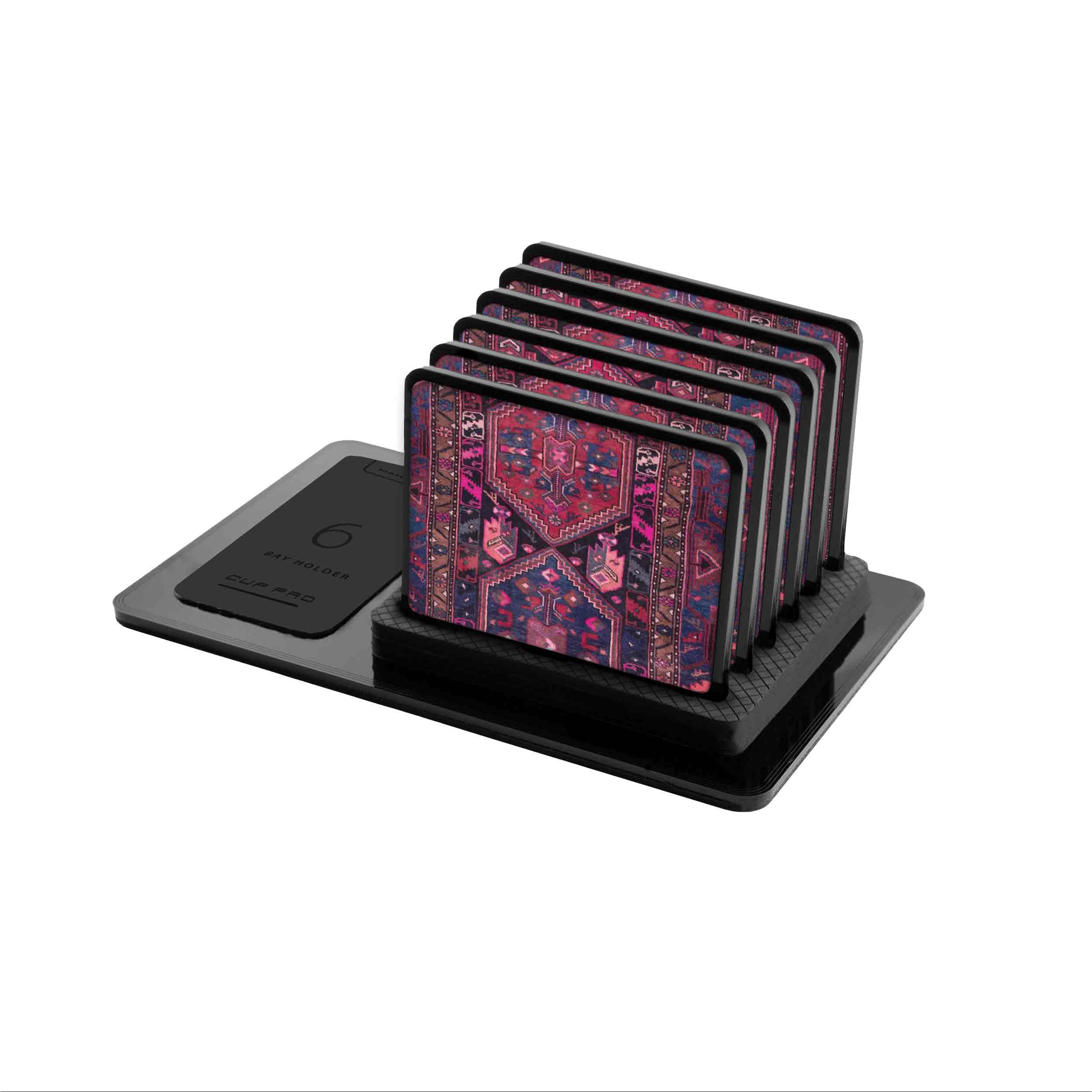 زیر لیوانی ماهوت مدل Rug بسته 6 عددی