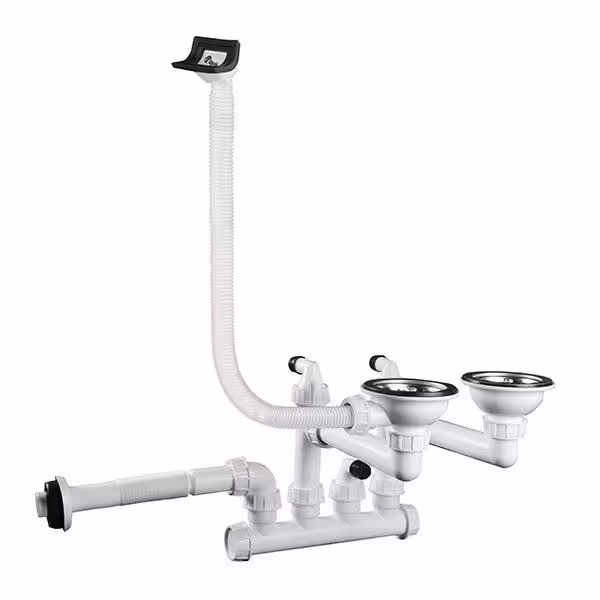 سیفون ظرفشویی مهر مدل فانتزی همراه با سر ریز سینی