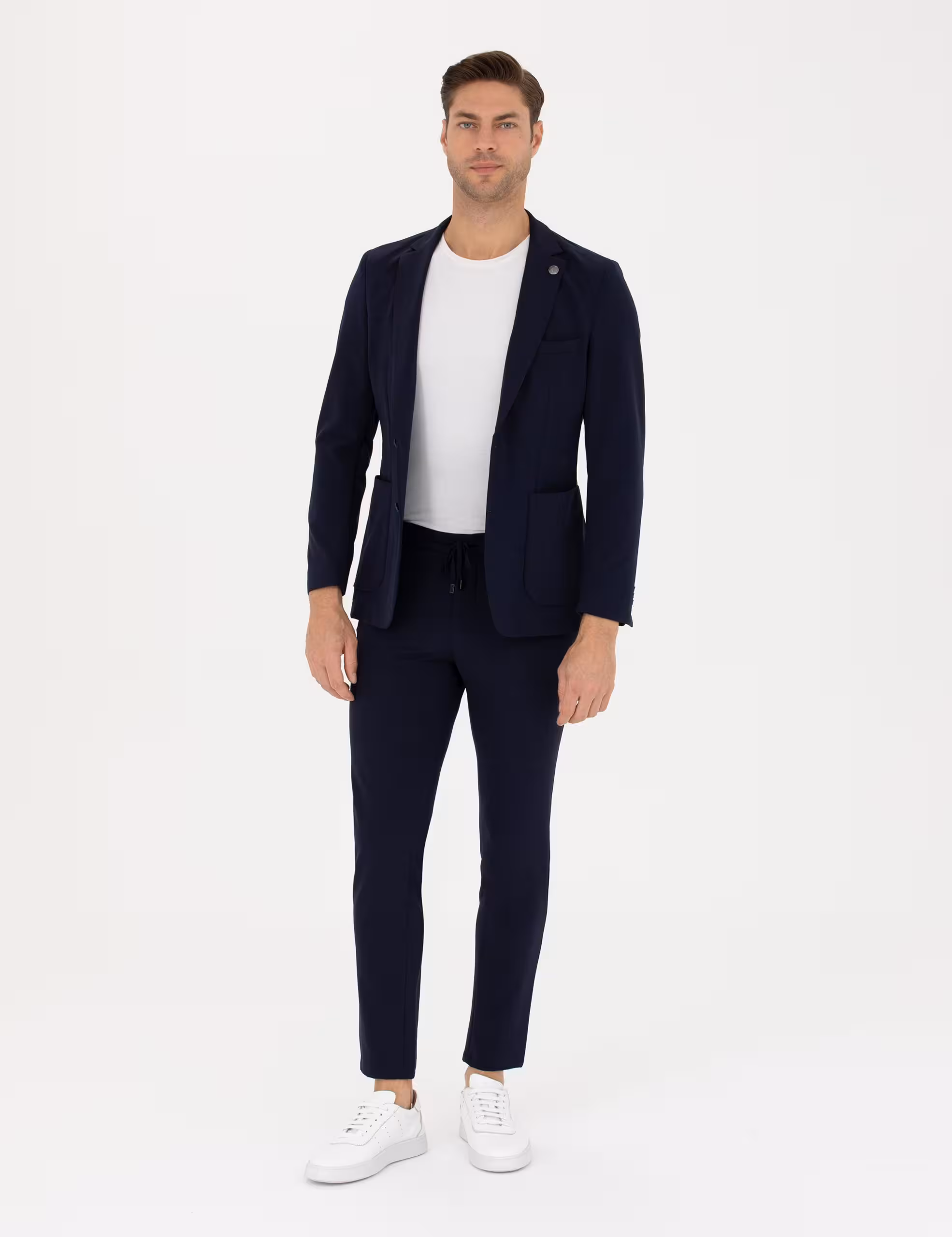 شلوار پارچه ای مردانه سرمه ای پیرکاردین - فروشگاه لباس شهرمون