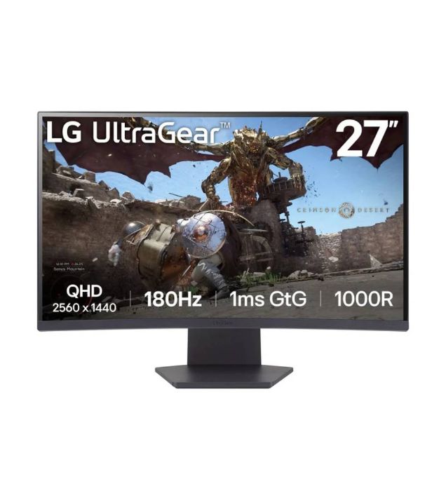 مانیتور خمیده گیمینگ ال جی مدل UltraGear 27GS60QC سایز 27 اینچ