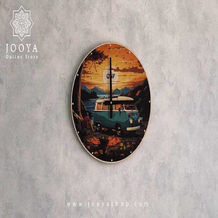 ساعت دیواری چوبی نیما کد GC-02