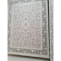 فرش ماشینی 1200 شانه گل برجسته اصل تراکم 3600 طرح ماندگار  زمینه صدفی 12 متری جنس اکرولیک