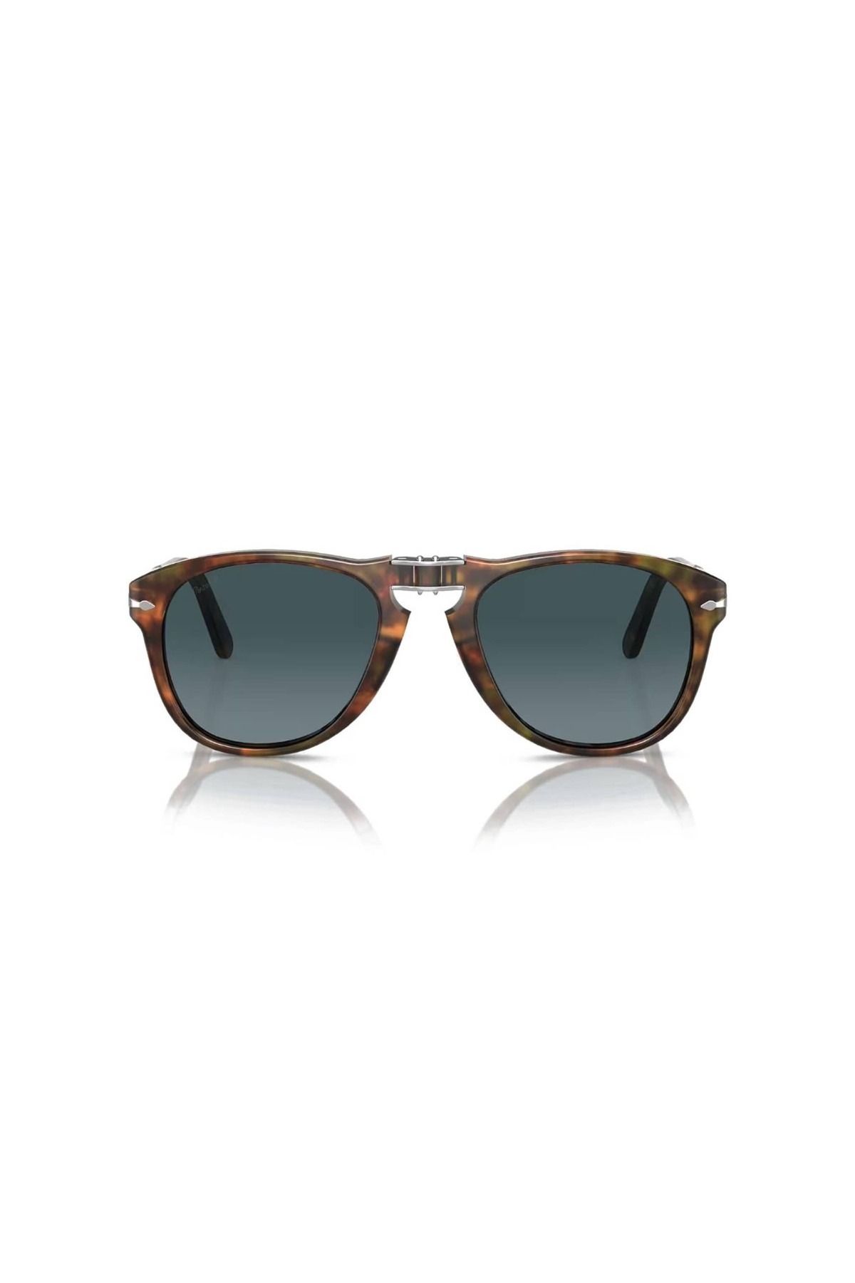 عینک آفتابی سبز مردانه و زنانه یونیسکس رنگ قهوه ای بیضی 0714SM 0108S3 54 Persol