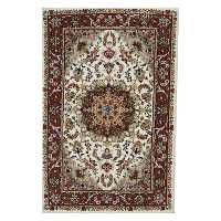 قالیچه دستبافت رنگ زمینه کرم  کد 00B