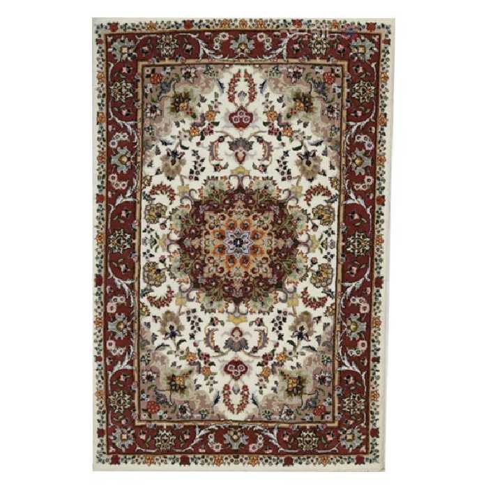 قالیچه دستبافت رنگ زمینه کرم  کد 00B