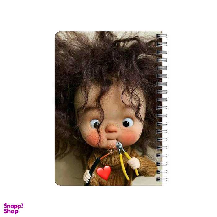 دفترچه یادداشت ۸۰ برگ بامبیلیپ مدل چوبی طرح دختر فنی کد 5951817