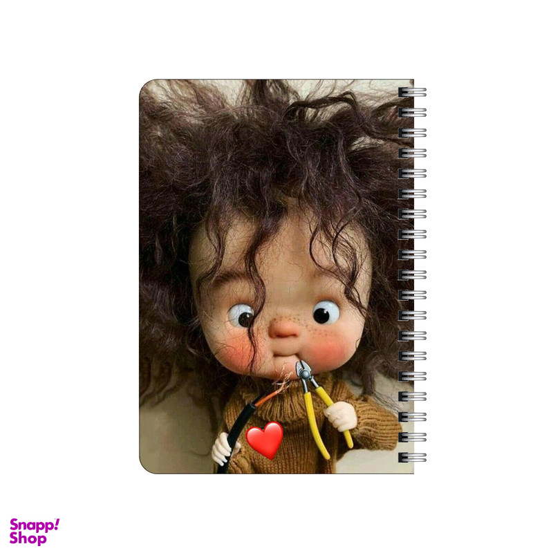 دفترچه یادداشت ۸۰ برگ بامبیلیپ مدل چوبی طرح دختر فنی کد 5951817