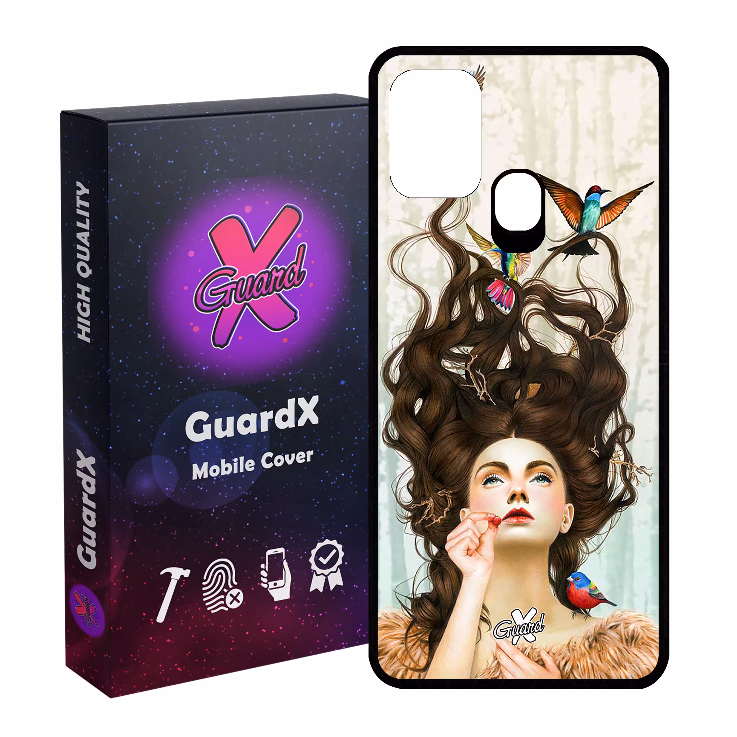 کاور گارد ایکس طرح Girl مدل Glass10290 مناسب برای گوشی موبایل سامسونگ Galaxy M31 / M31 Prime / F41