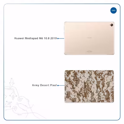 برچسب پوششی ماهوت مدل Army-Desert-Pixel مناسب برای تبلت هوآوی Mediapad M6 10.8 2019