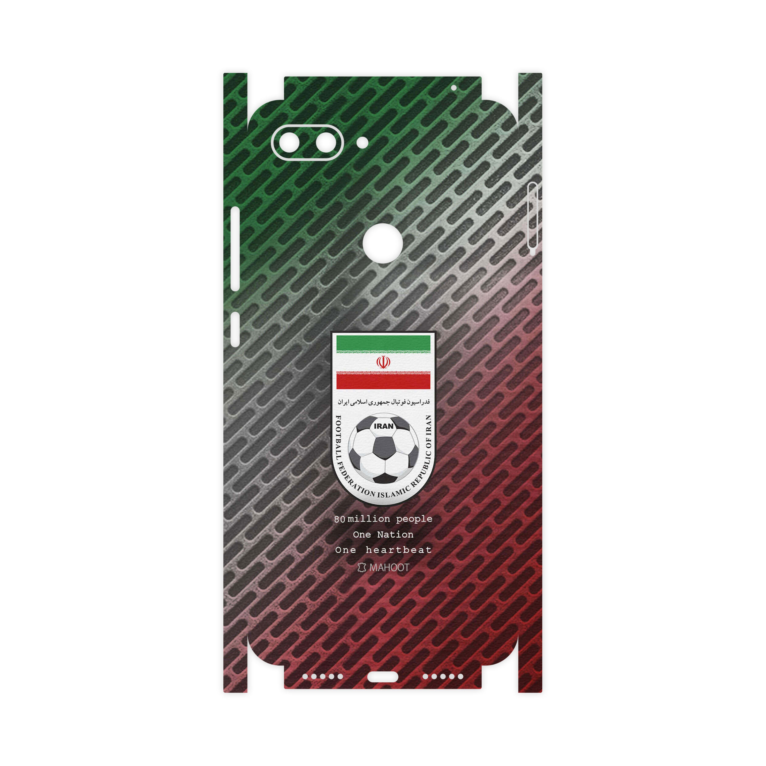 برچسب پوششی ماهوت مدل Iran-National-Football-Team-FullSkin مناسب برای گوشی موبایل شیائومی MI 8 Lite