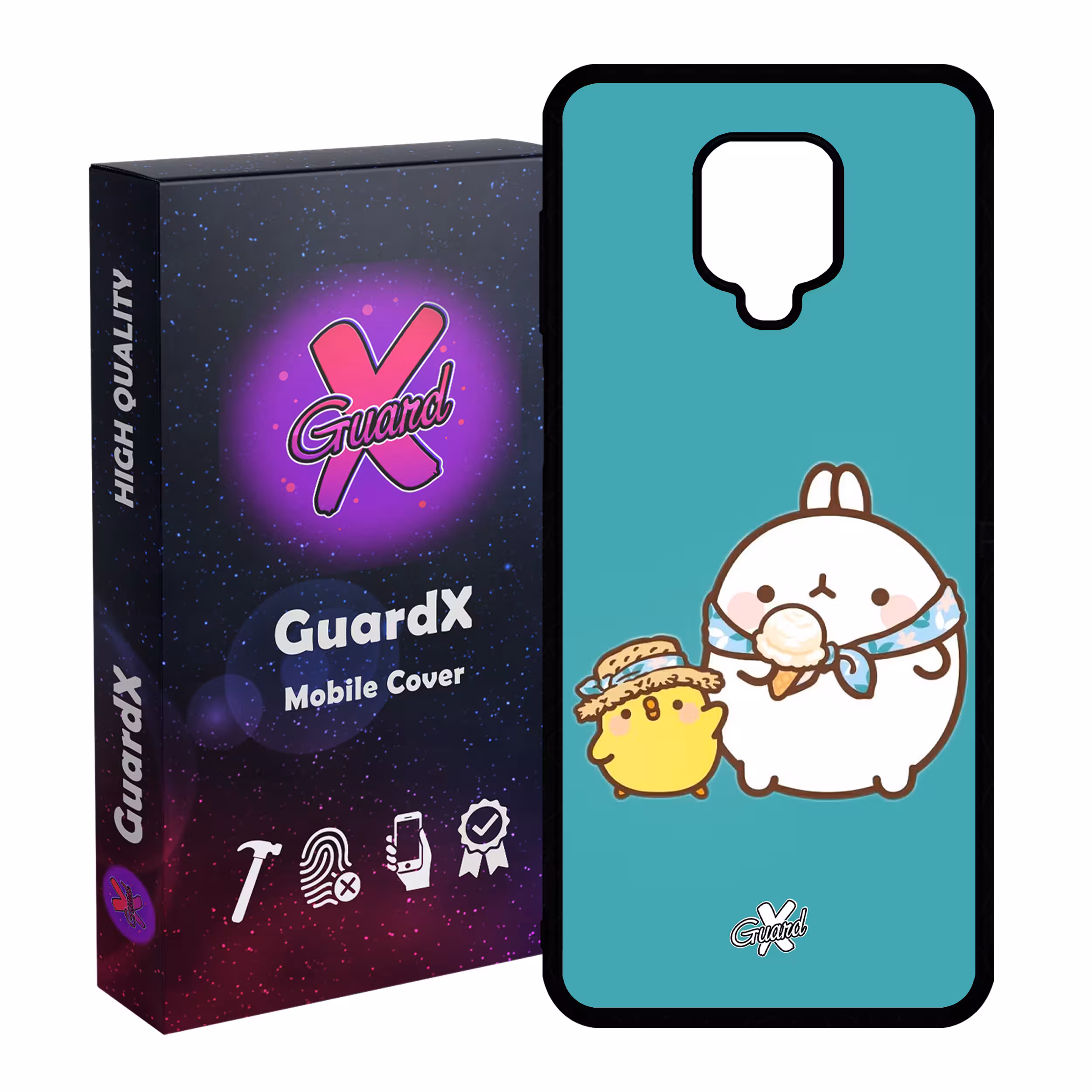 کاور گارد ایکس طرح مولانگ مدل Glass10312 مناسب برای گوشی موبایل شیائومی Redmi Note 9S / Note 9 Pro / Note 9 Pro Max