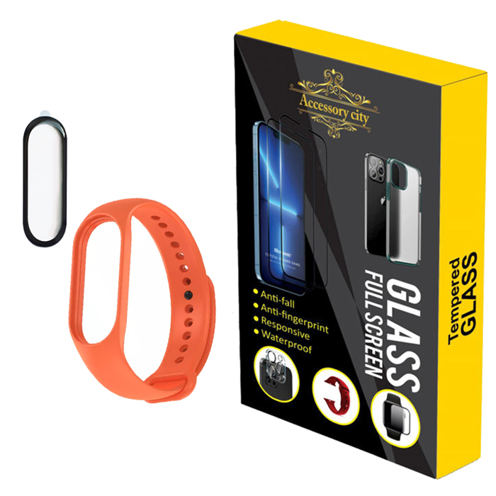 بند اکسسوری سیتی مدل 2PMB مناسب برای مچ بند هوشمند Mi Band 4 به همراه محافظ صفحه نمایش