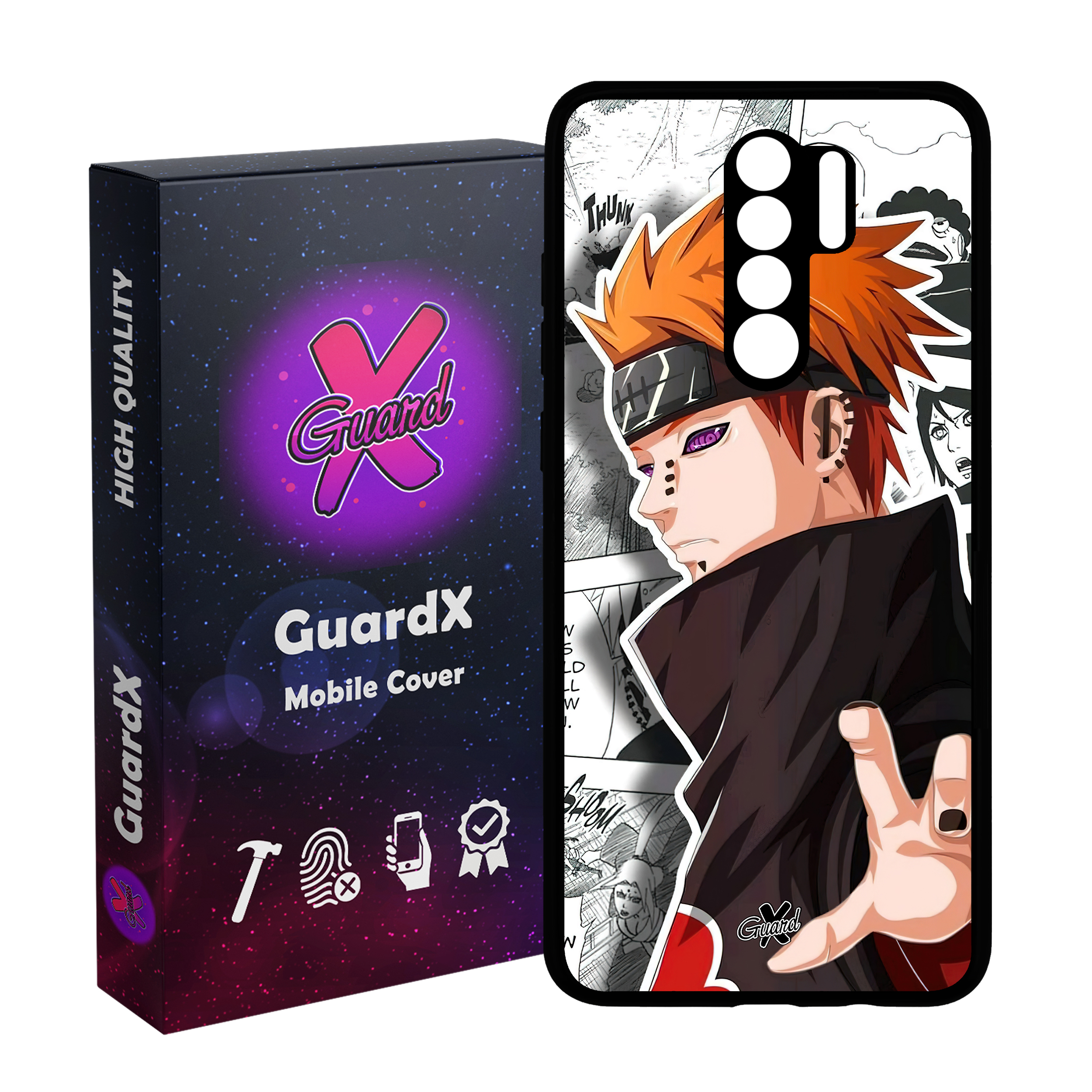 کاور گارد ایکس طرح Naruto Anime مدل Glass10554 مناسب برای گوشی موبایل شیائومی Redmi 9/Redmi 9 Prime/Poco M2