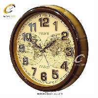 ساعت دیواری اورجینال ولدر PVC عسلی| کد رفرنس 555