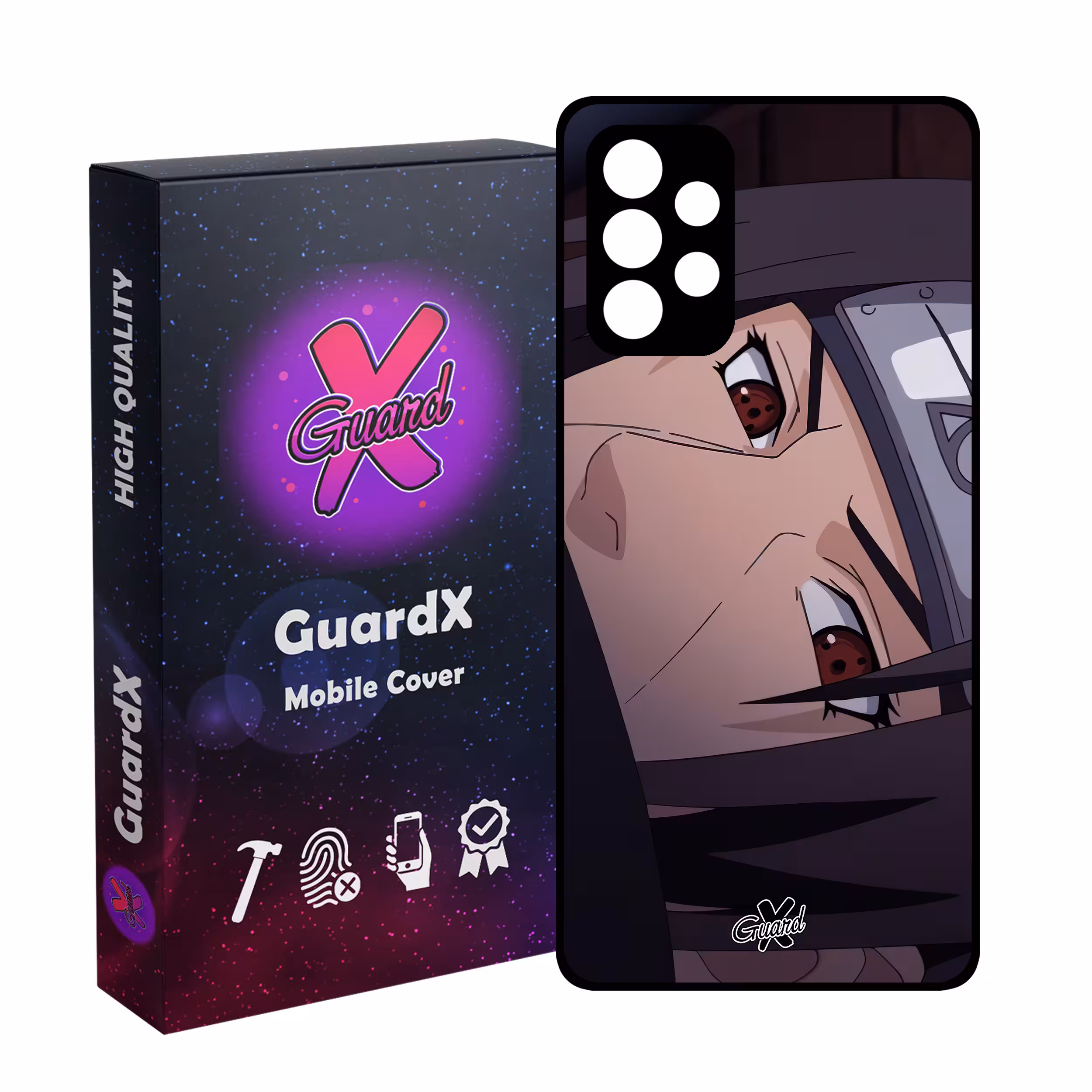 کاور گارد ایکس طرح Itachi Anime مدل Glass10475 مناسب برای گوشی موبایل سامسونگ Galaxy A52/A52S