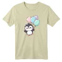 تی شرت آستین کوتاه بچگانه مدل پنگوئن کد 20 رنگ کرم