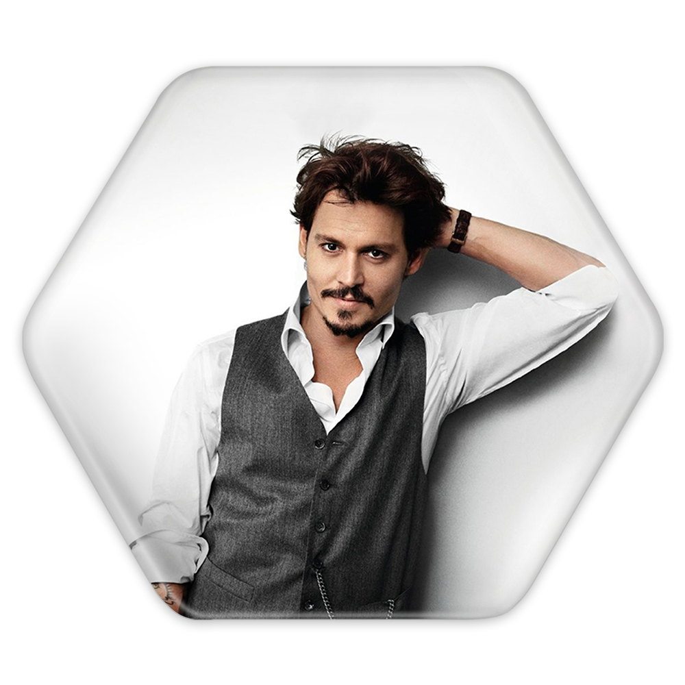 پیکسل خندالو طرح جانی دپ مدل شش ضلعی کد 3299