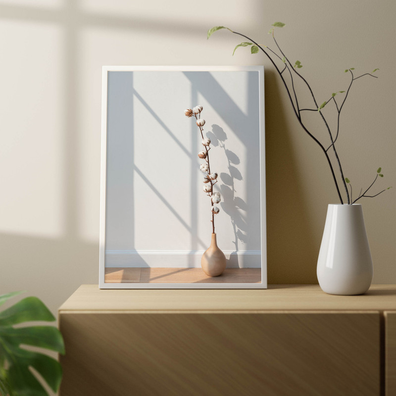 تابلو مدل گل پنبه el01 | دنیای قاب