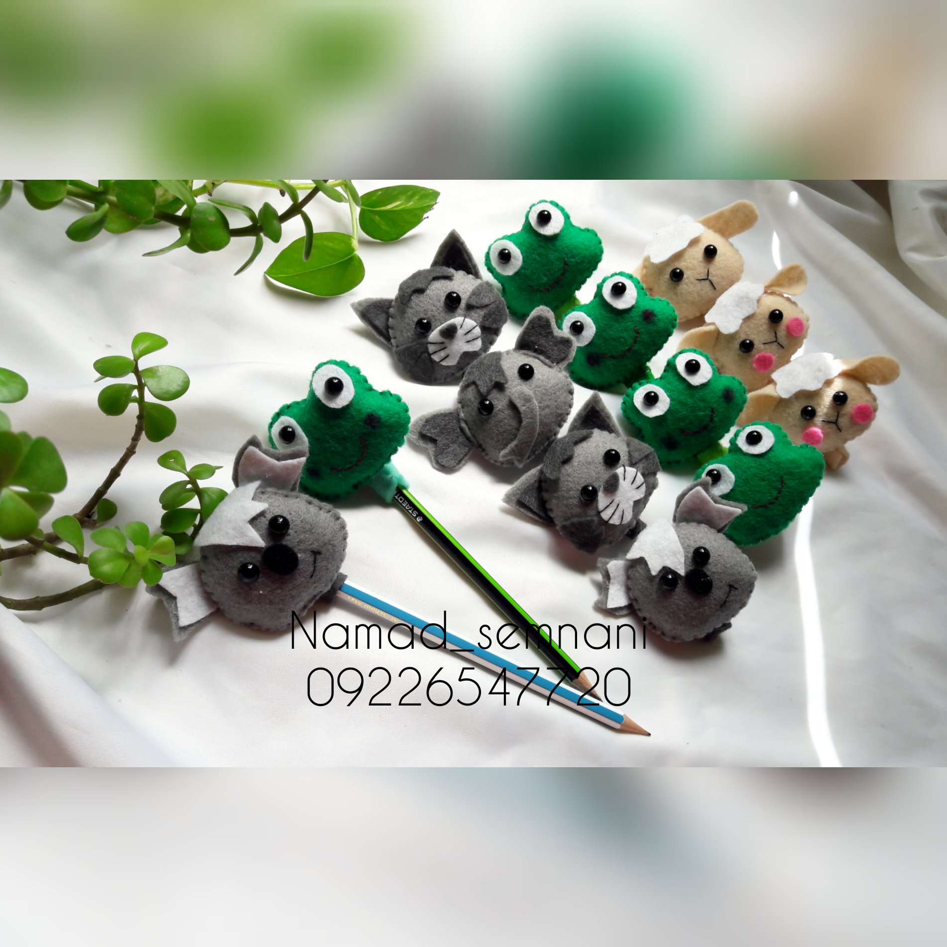 سرمدادی نمدی گیفت الفبا قورباغه کوآلا و گربه قیمت برای تک میباشد