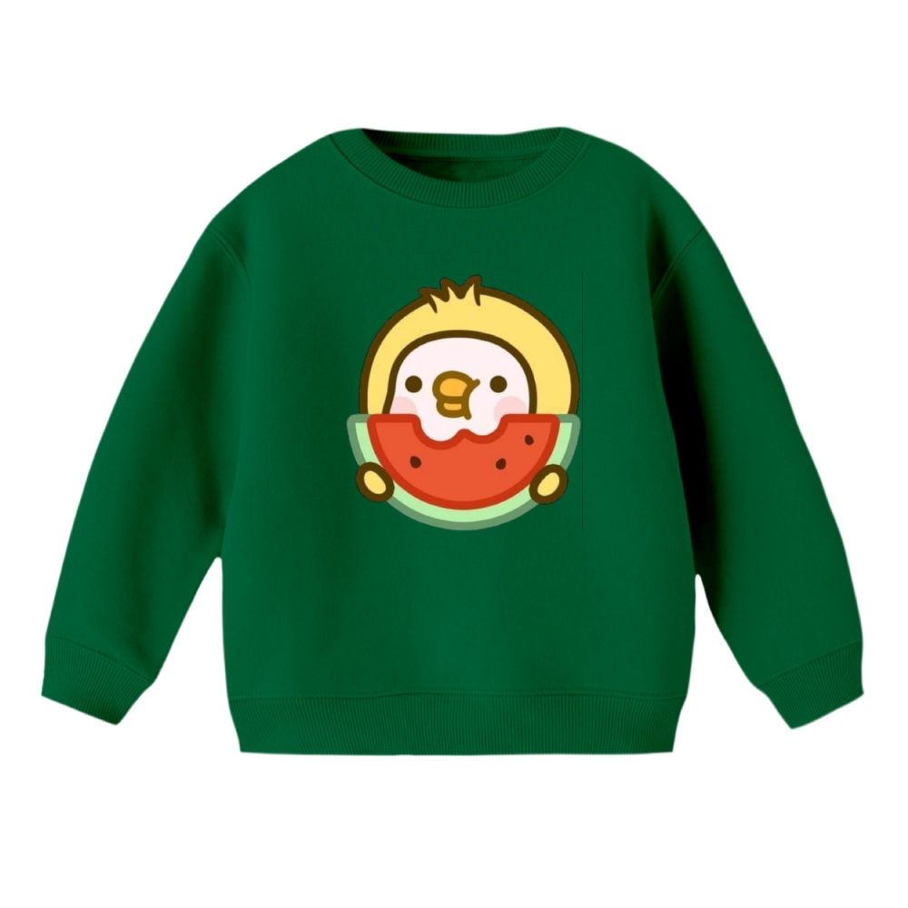 سویشرت بچگانه مدل جوجه و هندوانه یلدایی رنگ سبز