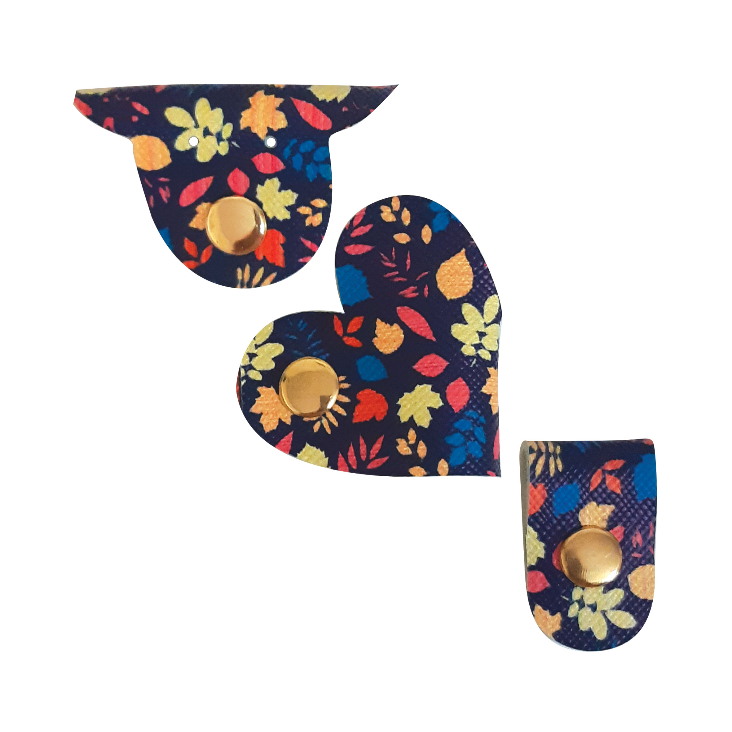 جمع کننده سیم هندزفری طرح برگ مدل H-102 مجموعه 3 عددی