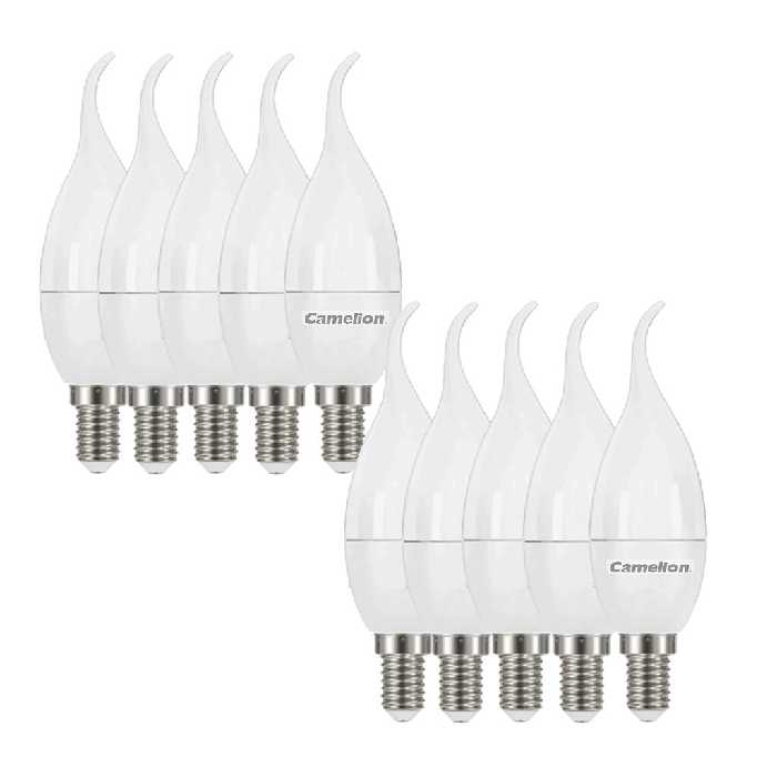 لامپ شمعی اشکی ال ای دی 6 وات کملیون بسته 10 عددی