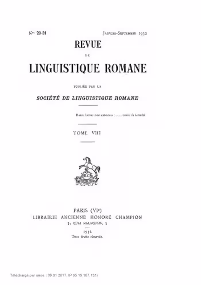 خرید و دانلود نسخه کامل کتاب Revue de linguistique romane
