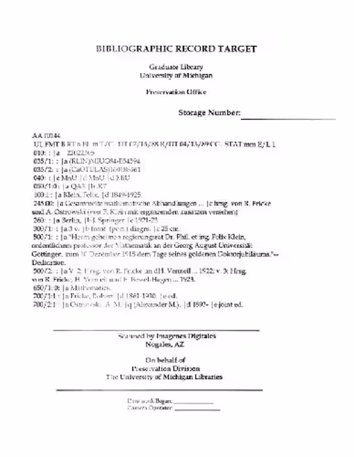 خرید و دانلود نسخه کامل کتاب Gesammelte mathematische Abhandlungen