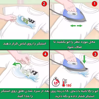 استیکر پارچه و لباس مدل حیوانات کارتونی مجموعه 11 عددی
