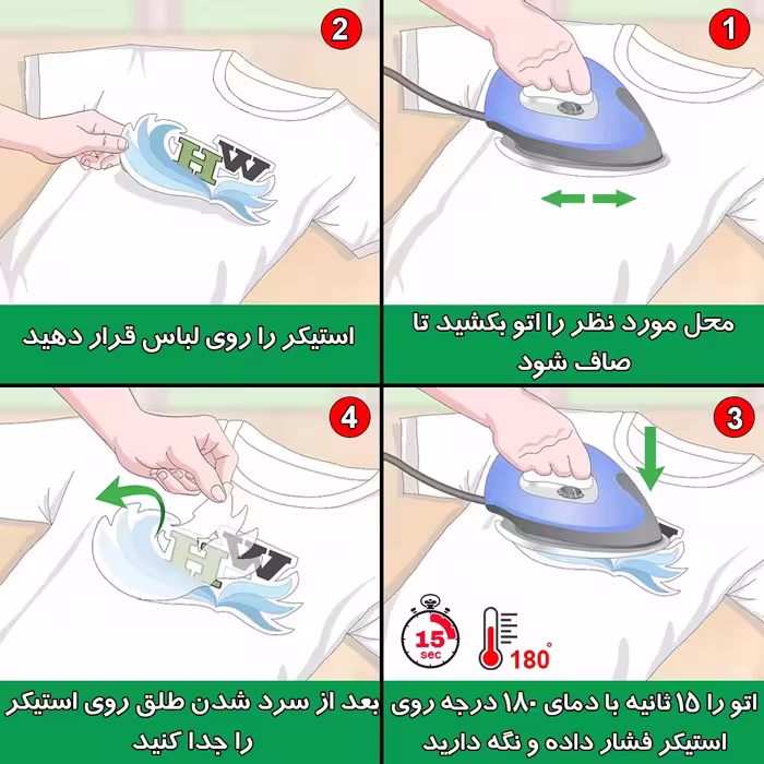 استیکر پارچه و لباس مدل حیوانات کارتونی مجموعه 11 عددی
