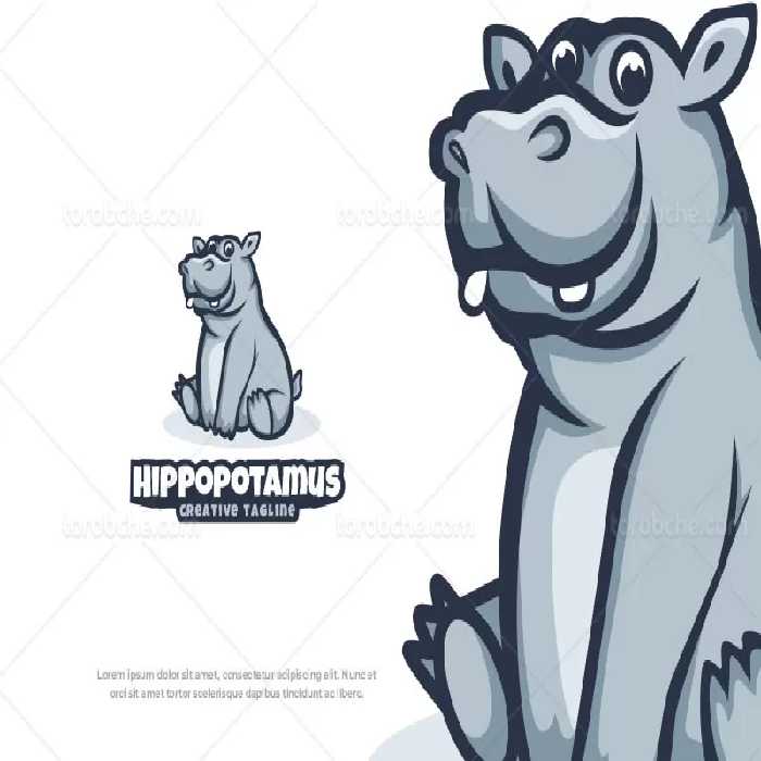 وکتور لوگو اسب آبی | گرافیک با طعم تربچه