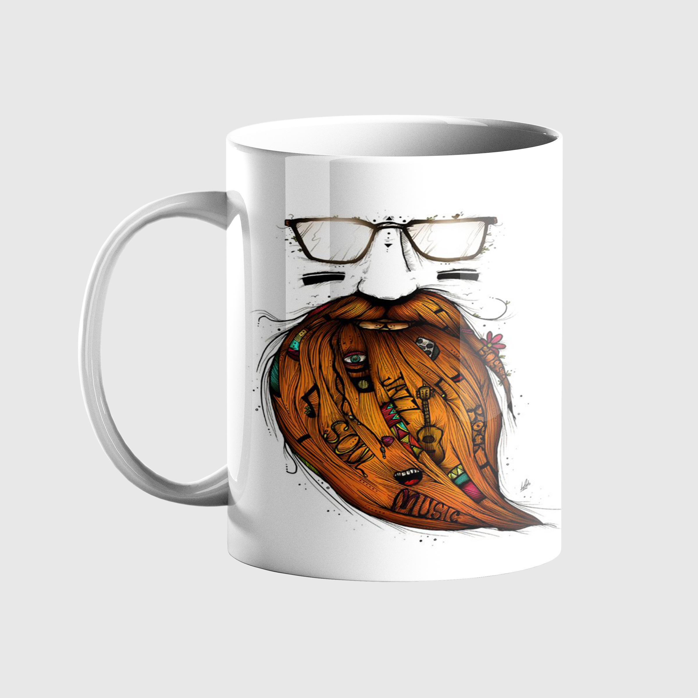 ماگ طرح مرد و ریش کد 198