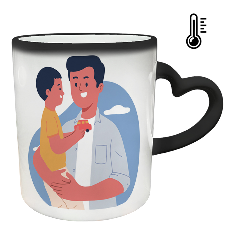 ماگ حرارتی مدل دسته قلبی طرح روز پدر کد 88